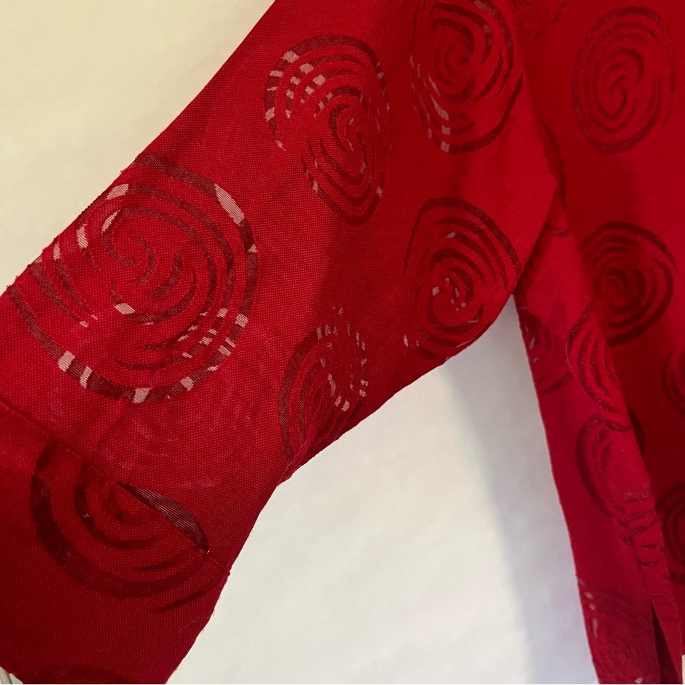 Chico Women’s Blouse with Sheer Swirl Pattern - Picture 8 of 11